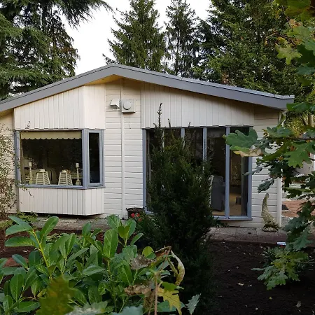 De Blauwe Reiger mooi dubbel chalet in de Veluwse bossen Putten Buitenkant foto